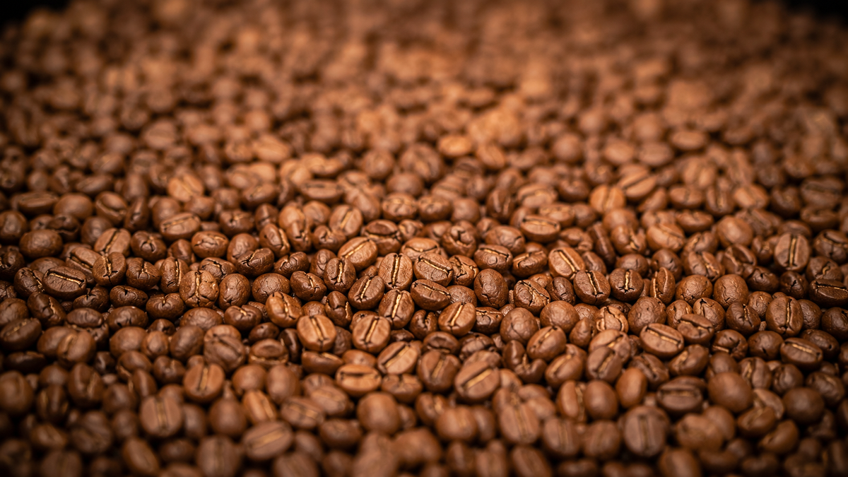 A close up view of Coffea Specialty Coffee. Single origin. Ethically sourced. Arabica coffee beans. Cafe de Colombia.